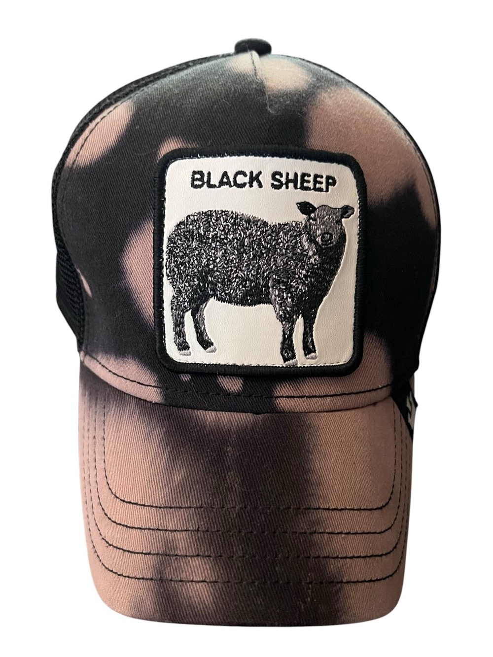 Goorin Bros Animal The Farm Black Sheep Bleach Acid Wash Trucker Hat Snapback - Picture 4 of 12